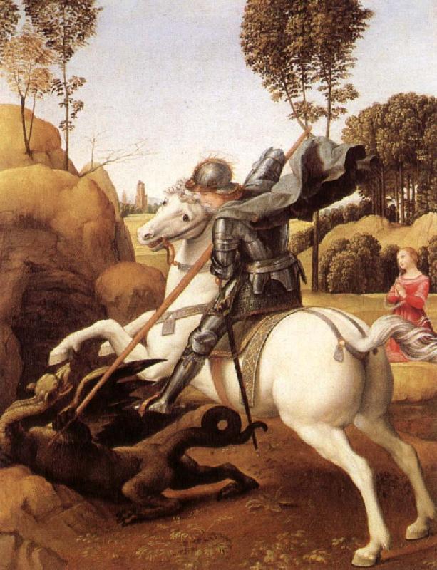 Aragon jose Rafael St. Goran and the Dragon Sweden oil painting art